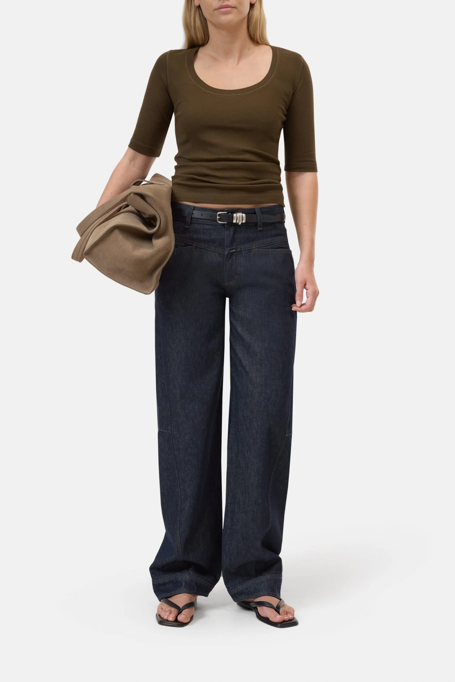 T-Shirt aus Baumwoll-Modal Marsh green T-Shirt Aus Baumwoll-Modal Marsh Green -Closed Geschaft C95021 420 22 694 scaled