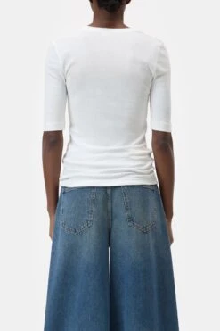 T-Shirt Aus Baumwoll-Mix Ivory -Closed Geschaft C95025 420 22 218 2