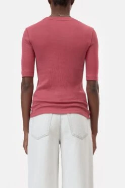 T-Shirt Aus Baumwoll-Mix Cherry Red -Closed Geschaft C95025 420 22 343 2