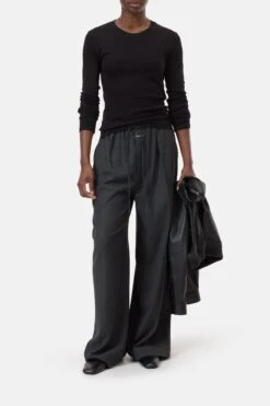 Langarmshirt Aus Baumwoll-Mix Black