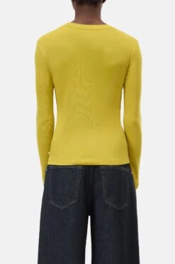 Longsleeve Aus Baumwoll-Mix Golden Yellow 2 Longsleeve Aus Baumwoll-Mix Golden Yellow -Closed Geschaft C95026 420 22 456 2