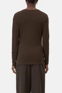 Longsleeve Mit Schlitz-Detail Marsh Green 2 Longsleeve Mit Schlitz-Detail Marsh Green -Closed Geschaft C95042 45W 22 694 2