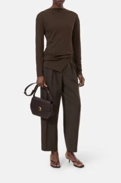 Longsleeve Mit Schlitz-Detail Marsh Green