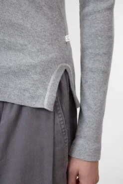 Longsleeve Aus Baumwolle Light Grey Melange -Closed Geschaft C95074 425 22 127 4