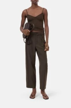 Top Mit Lingerie-Details Marsh Green