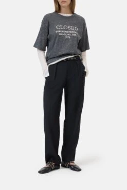 Baumwoll T-Shirt Dark Grey Melange