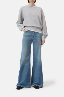 Sweatshirt Aus Bio-Baumwolle Mud Grey