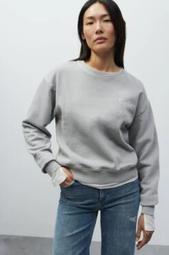 Sweatshirt Aus Bio-Baumwolle Mud Grey -Closed Geschaft C95226 47V 13 123 4