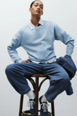 Sweatshirt Aus Bio-Baumwolle Powder Blue 4 Sweatshirt Aus Bio-Baumwolle Powder Blue -Closed Geschaft C95226 47V 13 585 4