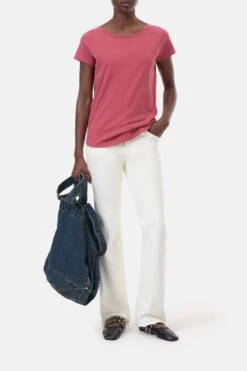 T-Shirt Aus Baumwolle Cherry Red