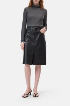 Longsleeve Aus Modal-Kaschmir-Mix Dark Grey Melange