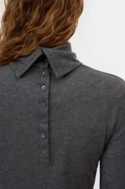 Longsleeve Aus Modal-Kaschmir-Mix Dark Grey Melange -Closed Geschaft C95367 42S 22 164 4