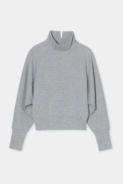 Stehkragen-Sweatshirt Light Grey Melange -Closed Geschaft C95383 423 22 127 5