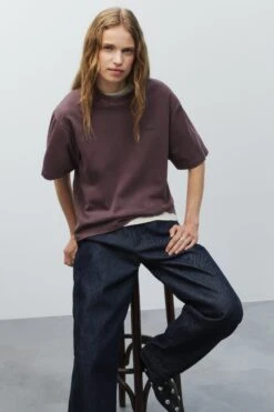 T-Shirt Aus Bio-Baumwolle Dark Raisin Red -Closed Geschaft C95500 44H 13 856 4