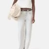 Racer Top Aus Baumwoll-Mix Ivory
