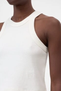 Racer Top Aus Baumwoll-Mix Ivory -Closed Geschaft C95568 42T EM 218 3