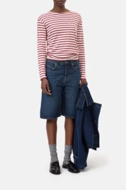 Longsleeve Aus Baumwoll-Mix Cherry Red