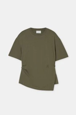 Drapiertes T-Shirt Aus Bio-Baumwolle Forest Green 5 Drapiertes T-Shirt Aus Bio-Baumwolle Forest Green -Closed Geschaft C95633 44H EM 681 5