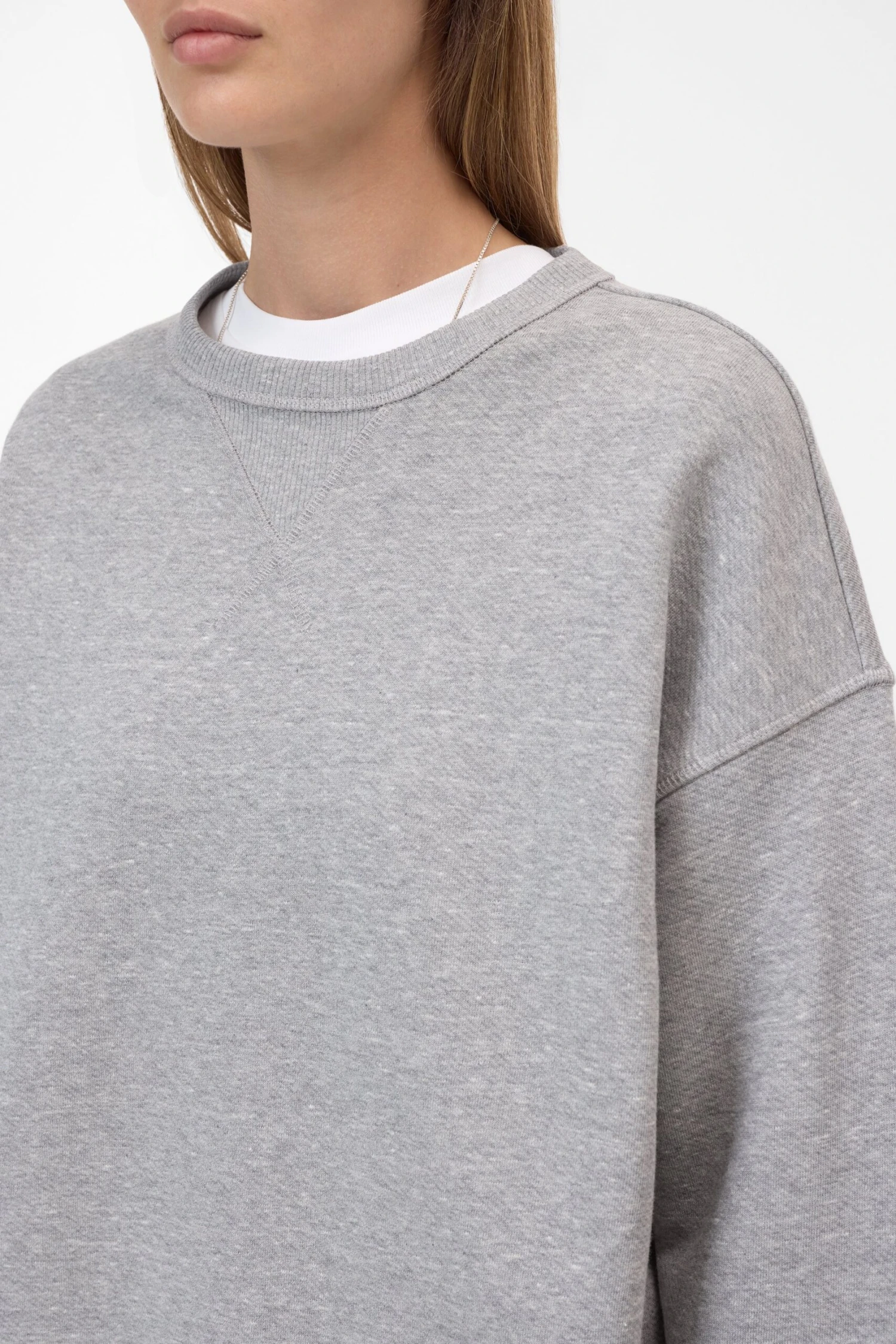 Sweatshirt Light grey melange Sweatshirt Light Grey Melange -Closed Geschaft C95708 47M PR 127 3 scaled