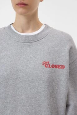 Sweatshirt Aus Baumwoll-Mix Light Grey Melange -Closed Geschaft C95709 47M PR 127 3