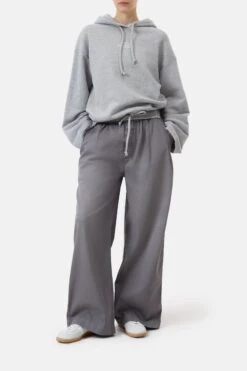 Hoodie Mit Logo Light Grey Melange