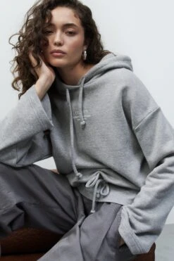 Hoodie Mit Logo Light Grey Melange -Closed Geschaft C95758 47M PR 127 5
