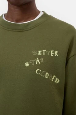 Sweatshirt Mit Print Army Green -Closed Geschaft C95923 472 PR 657 3
