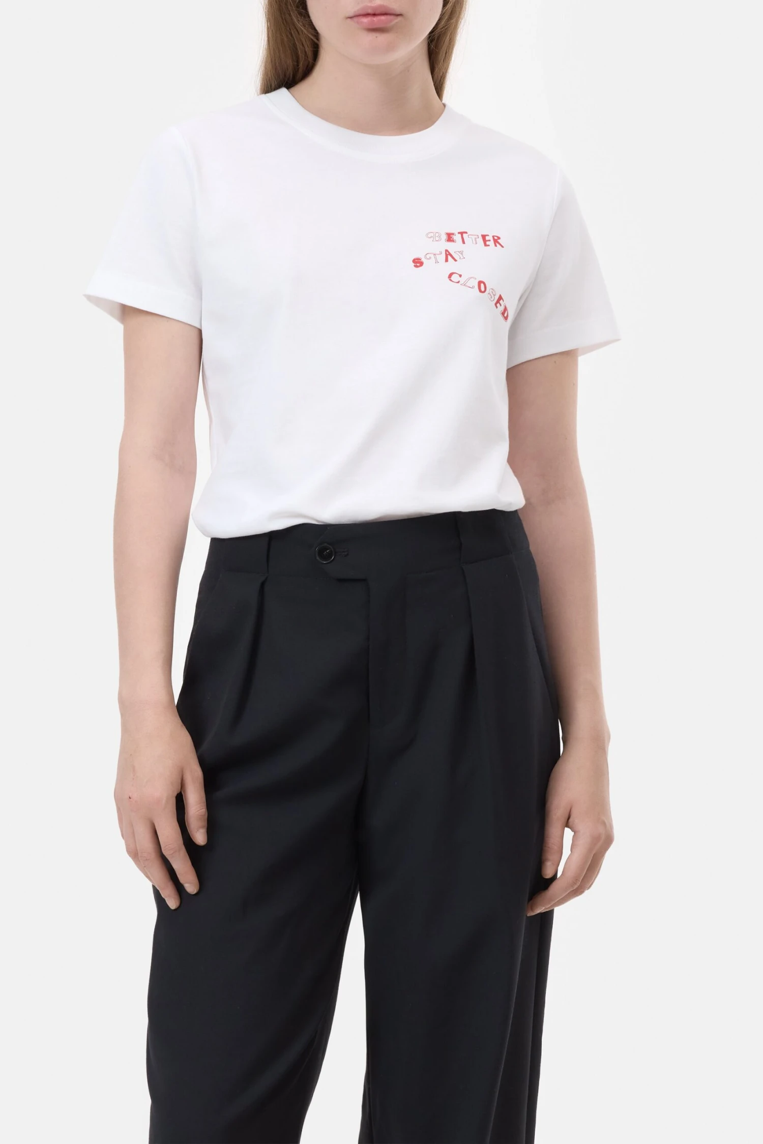 T-Shirt mit Print White T-Shirt Mit Print White -Closed Geschaft C95926 44H PR 200 1 scaled