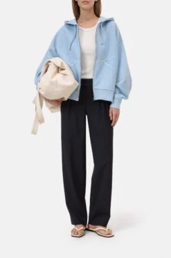 Felpa Jacke Aus Bio-Baumwolle Powder Blue