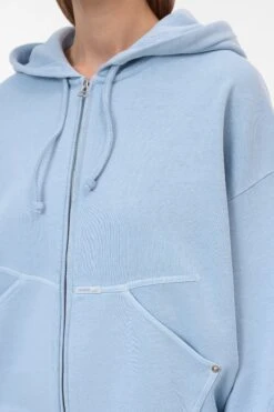 Felpa Jacke Aus Bio-Baumwolle Powder Blue -Closed Geschaft C95992 47V 13 585 4