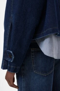 Cropped Trench Aus Denim Dark Blue 4 Cropped Trench Aus Denim Dark Blue -Closed Geschaft C97133 18L 24 DBL 4