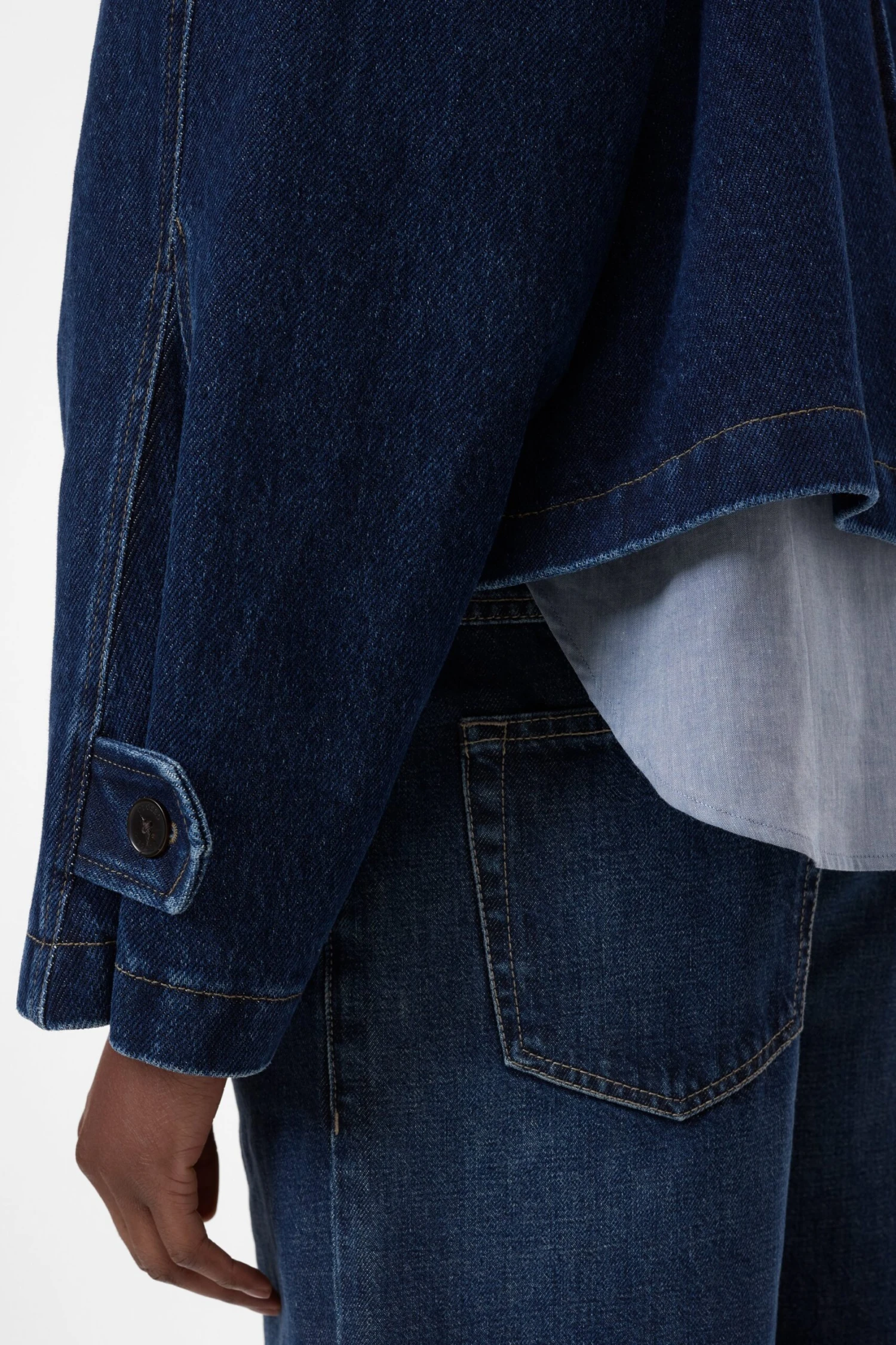 Cropped Trench aus Denim Dark blue Cropped Trench Aus Denim Dark Blue -Closed Geschaft C97133 18L 24 DBL 4 scaled