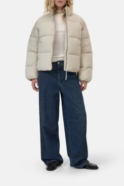 Kurze Puffer-Jacke Silt Grey