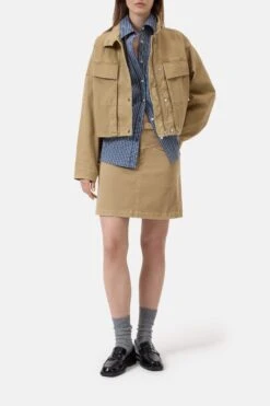 Jacke Aus Baumwoll-Twill Urban Beige