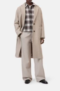 Klassischer Wollmix-Mantel Silt Grey