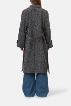 Mantel Aus Mouliné-Garn Grey Heather Melange -Closed Geschaft C97296 65J 22 116 2