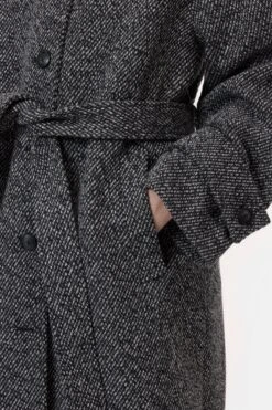 Mantel Aus Mouliné-Garn Grey Heather Melange -Closed Geschaft C97296 65J 22 116 4