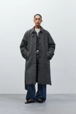 Mantel Aus Mouliné-Garn Grey Heather Melange -Closed Geschaft C97296 65J 22 116 6