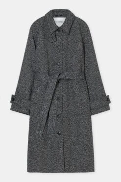 Mantel Aus Mouliné-Garn Grey Heather Melange -Closed Geschaft C97296 65J 22 116 8