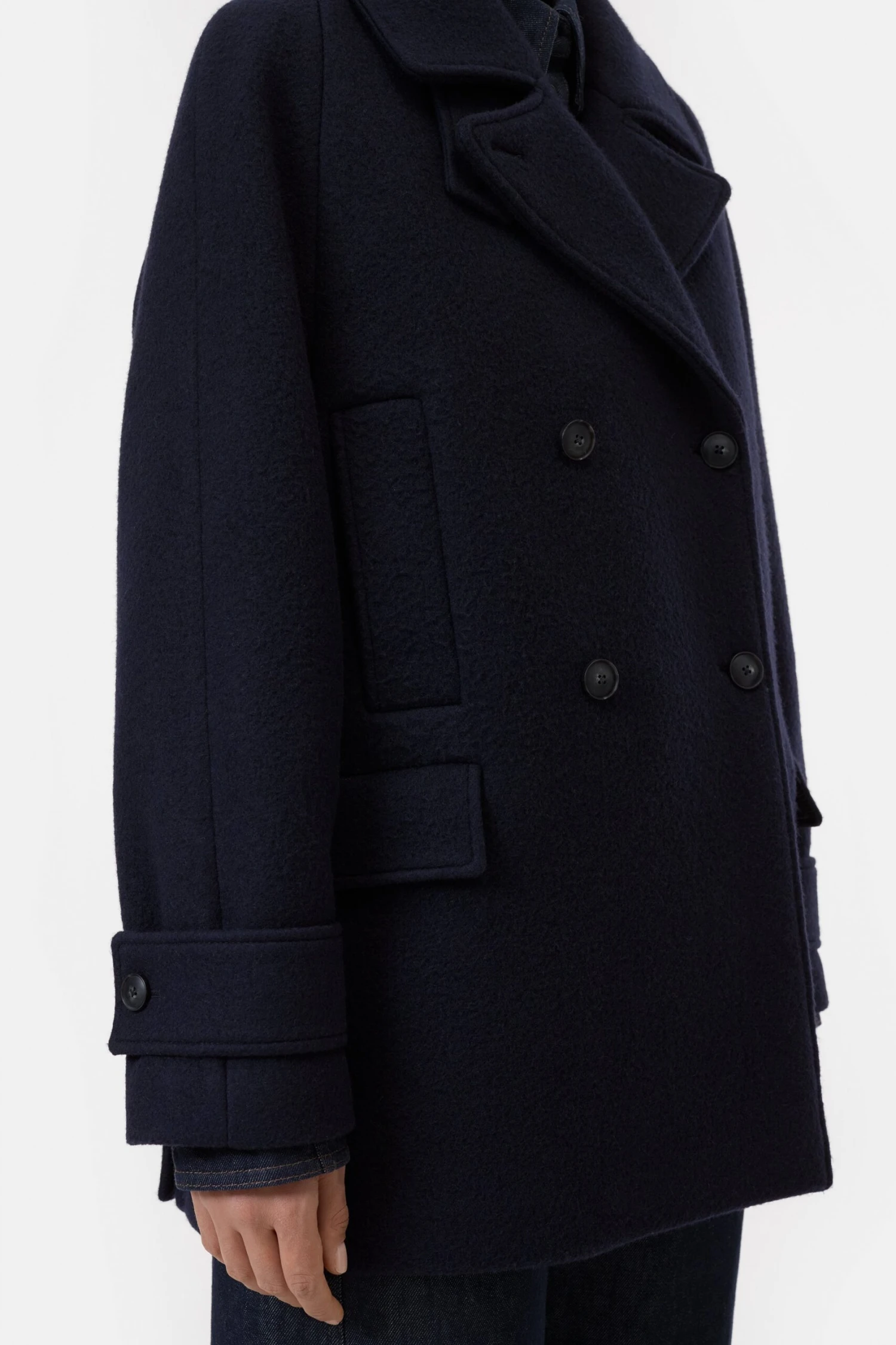 Caban-Jacke aus Wolle Dark night Caban-Jacke Aus Wolle Dark Night -Closed Geschaft C97340 66S 22 568 4 scaled