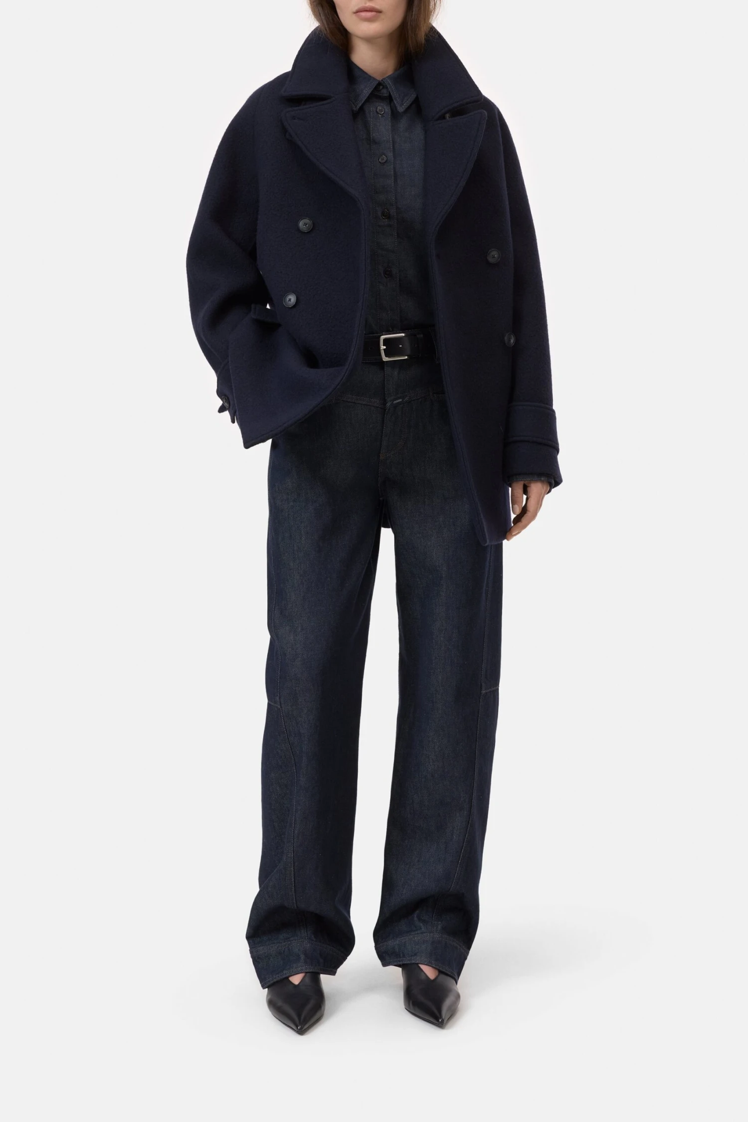 Caban-Jacke aus Wolle Dark night Caban-Jacke Aus Wolle Dark Night -Closed Geschaft C97340 66S 22 568 scaled