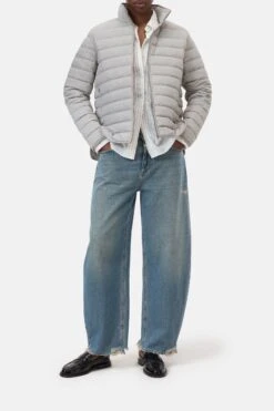 Steppjacke Aus Nylon Mud Grey