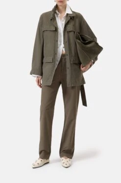 Parka Aus Baumwoll-Mix Forest Green