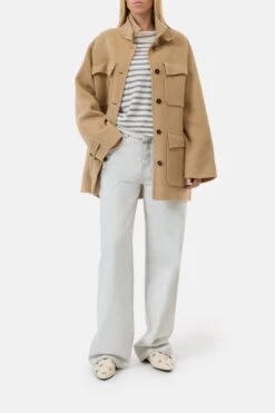 Parka Aus Wolle Urban Beige