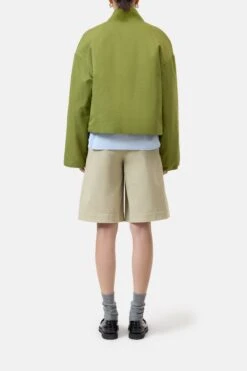 Bomber Aus Baumwoll-Mix Pistachio Green 2 Bomber Aus Baumwoll-Mix Pistachio Green -Closed Geschaft C97853 60L 22 695 2