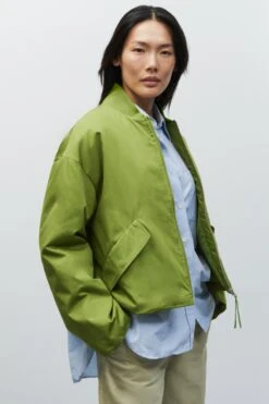 Bomber Aus Baumwoll-Mix Pistachio Green 5 Bomber Aus Baumwoll-Mix Pistachio Green -Closed Geschaft C97853 60L 22 695 5